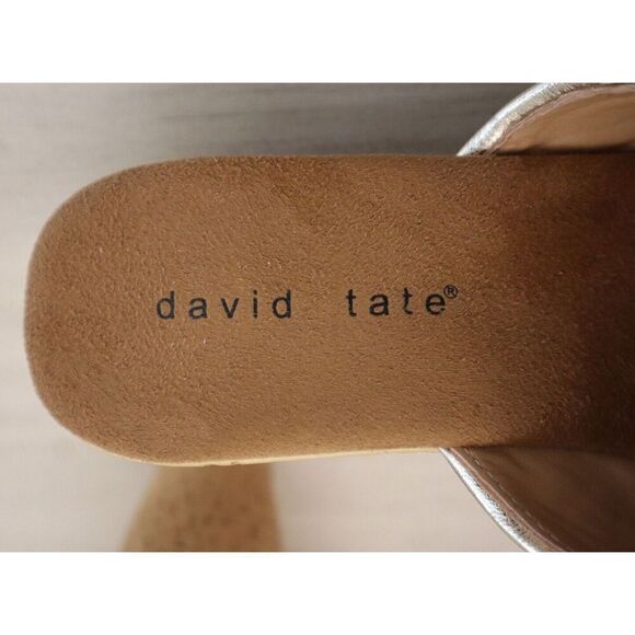 David Tate NWS23-444 Women's Sz 8.5M Cork/Platinum Nappa Moderno Sandals - Picture 10 of 12